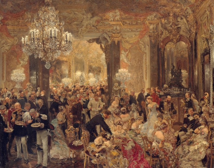 Fig. 5. Adolph Menzel, Supper at the Ball (Das Ballsouper), 1878. Oil on canvas, 28 x 36 in. (71 × 90 cm). Alte Nationalgalerie, Berlin