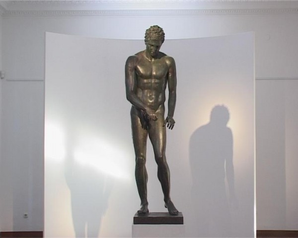 Fig. 2.  Croatian Apoxyomenos (second or first century B.C.; bronze; Museum of Apoxyomenos, Mali Lošinj, Croatia)